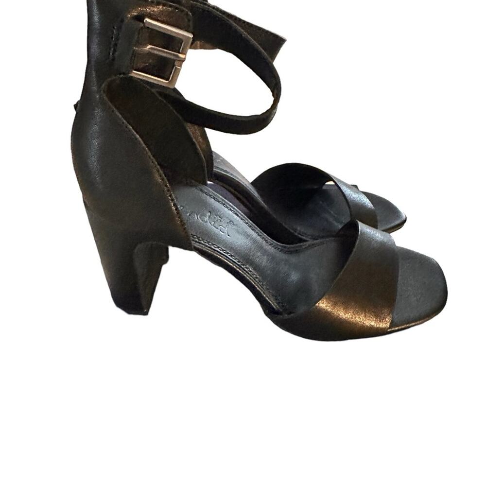 Splendid Black Leather Lyndsey Ankle Strap Sandals, size 9.5